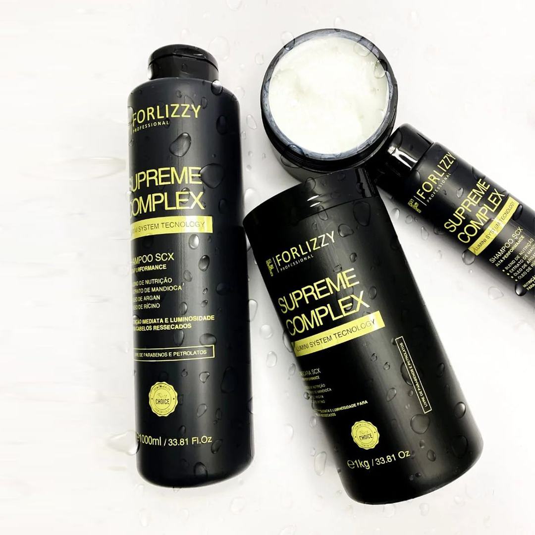 Kit Supreme Complex Shampoo 1L + Máscara 1KG - Forlizzy Professional